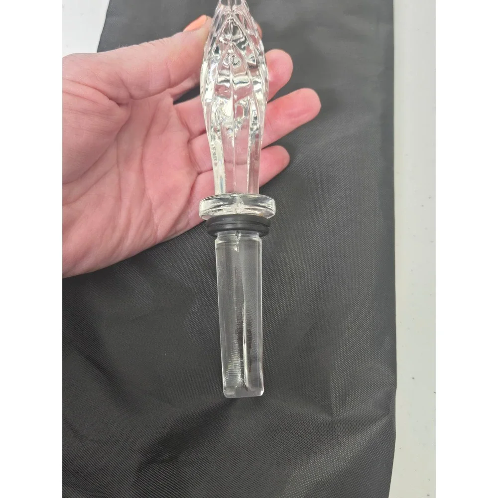 Unbranded Wine Bottle Stopper Clear Art Deco Style‎ Crystal Glass Fan Shape